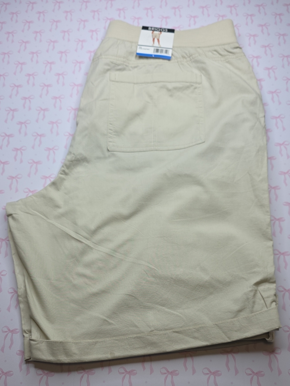 Briggs New York Cream Elastic Waist